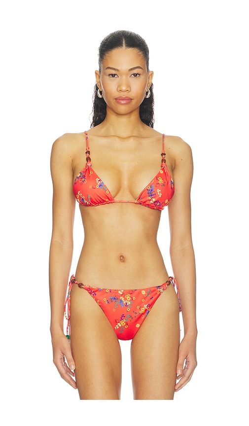 SIEDRES Gia Bikini Top in Orange. - size L (also in M, S, XS)