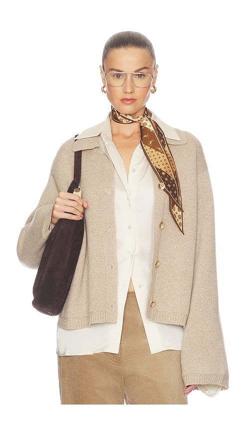SRG Orli Cashmere Cardigan in Taupe. - size L (also in M, S, XL, XS, XXS)