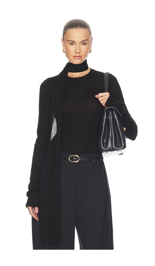 Srg Frieda Merino Long Sleeve With Scarf In Black