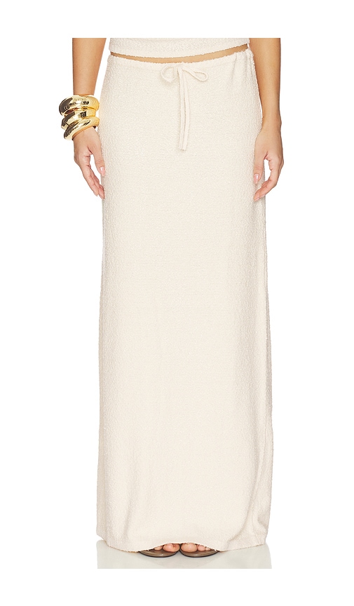 SRG Tamilore Textured Knit Skirt in Cream. - size L (also in M, S, XL, XS, XXS)