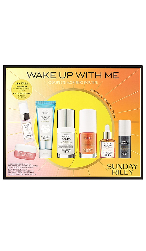 Shop Sunday Riley Wake Up With Me Complete Brightening Morning Routine Set In Beauty: Na