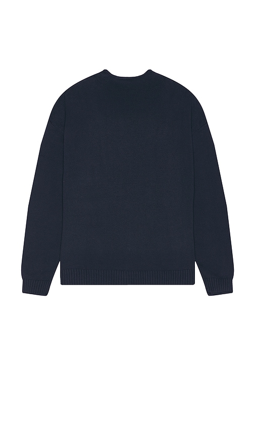 Shop Service Works Mock Smock Sweater In Navy