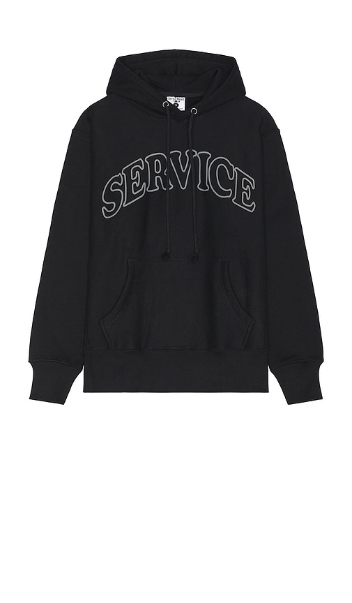 Shop Service Works Service Arch Logo Hoodie In Black