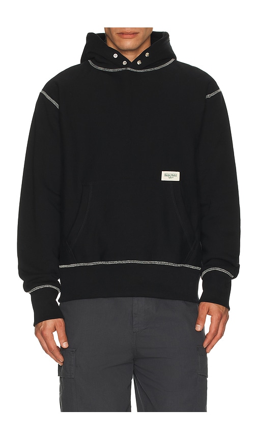 Service Works Contrast Stitch Hoodie In Black