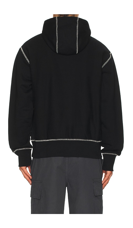 Service Works Contrast Stitch Hoodie In Black
