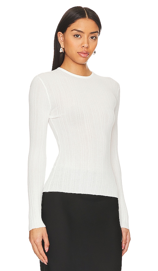 Shop Rue Sophie Harley Sheer Sweater In Off White