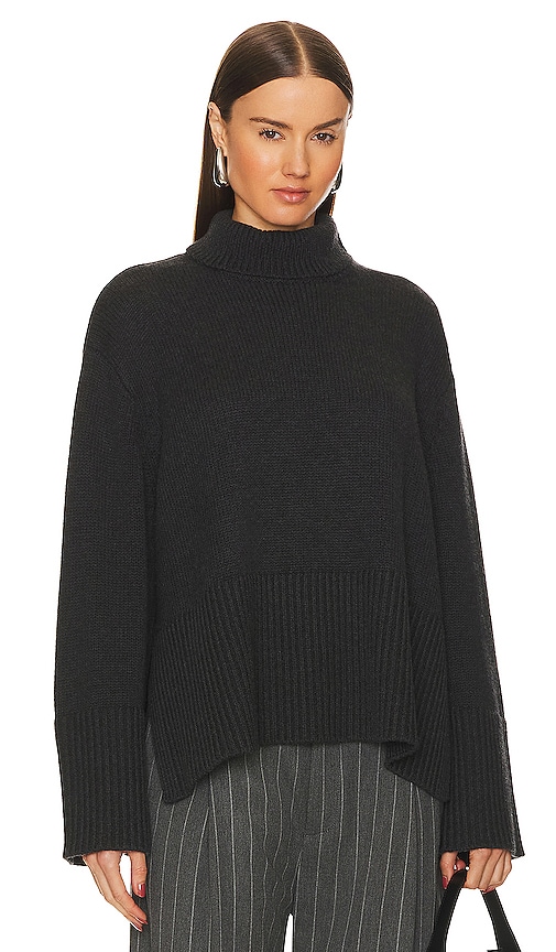 Sophie Rue Della Turtleneck Pullover In Charcoal