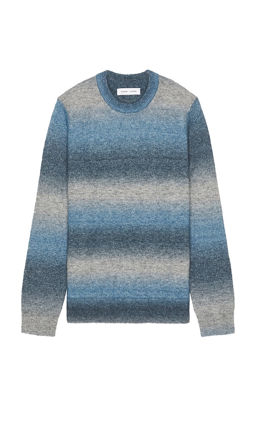 Samsoe & Samsoe Aiden Crewneck Sweater In Blue