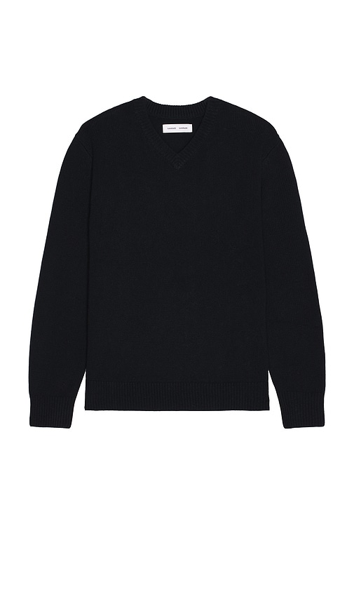 Samsoe & Samsoe Jacks V-neck Sweater In Black