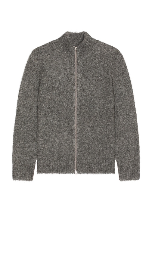 Samsoe & Samsoe Jean Zip Cardigan In Gray