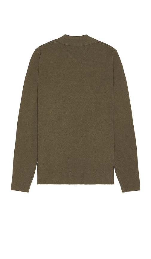 Shop Samsoe & Samsoe Guna X Zip Sweater In Dusty Olive