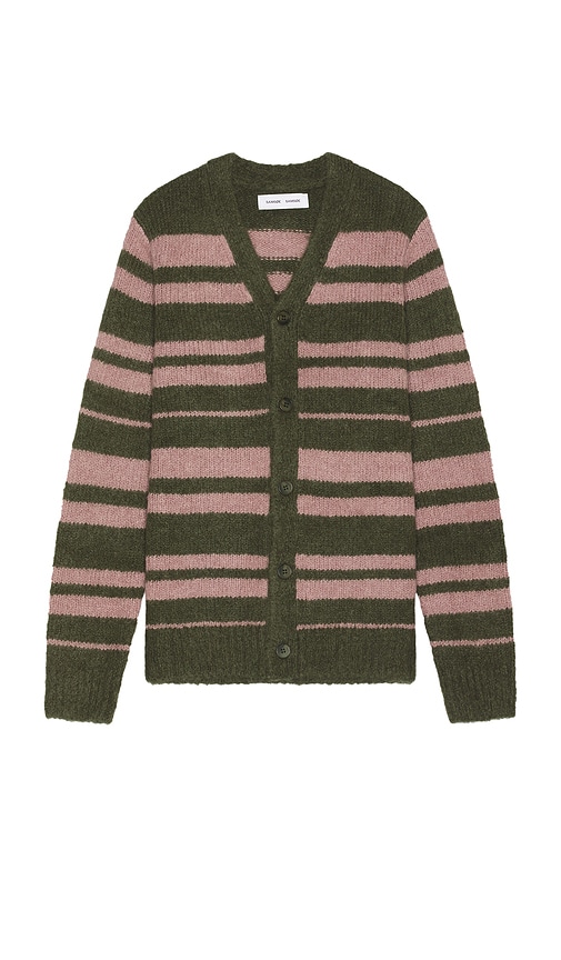 Shop Samsoe & Samsoe Saarin Cardigan In Forest Night