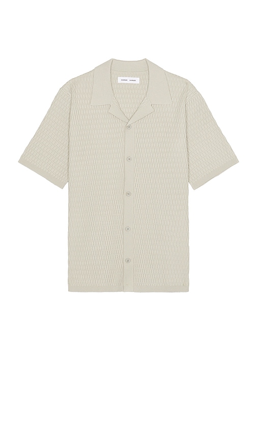 Shop Samsoe & Samsoe Sagabin Short Sleeve Shirt In Moonstruck