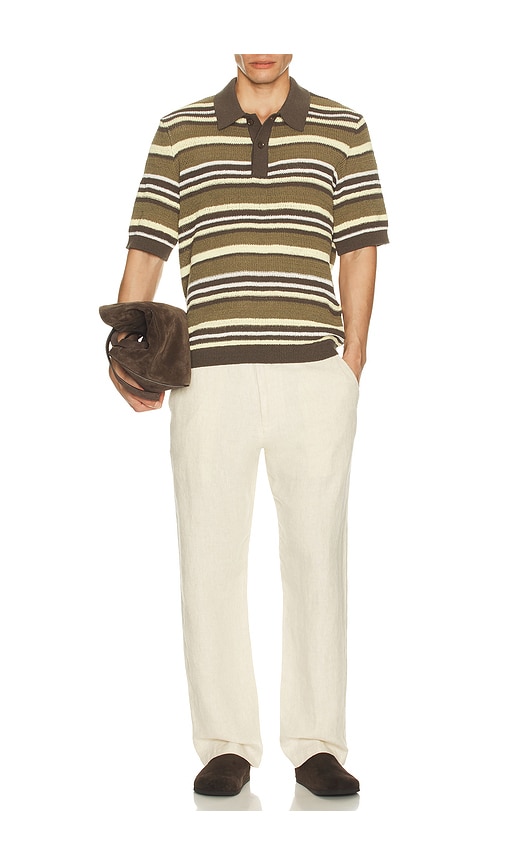  Samsoe Samsoe Samarco Short Sleeve Polo In Olive. Size S. Also In M, Xxl/2x. 