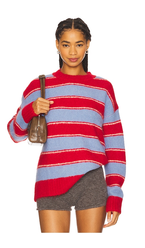 Samsoe & Samsoe Striped Crew-neck Sweater In Multi