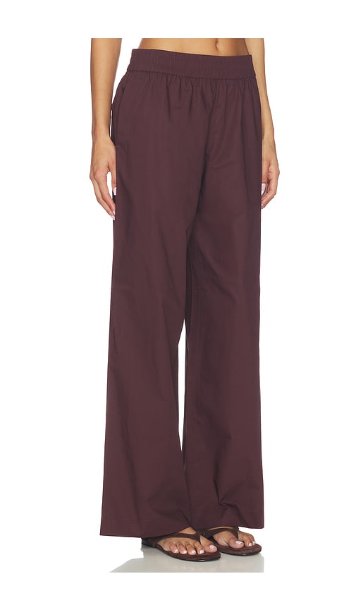 Samsoe & Samsoe Casual Pants With Elastic Waist In Burgundy