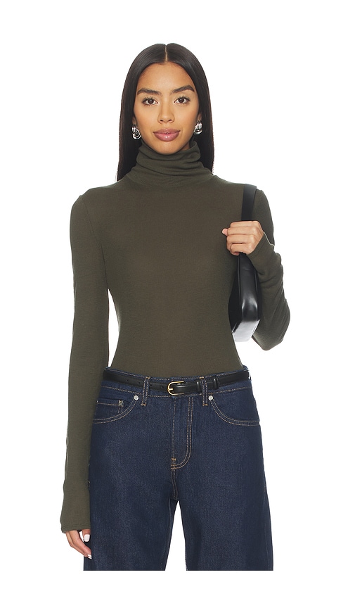 Samsoe & Samsoe Sasonnet Long Sleeve Turtleneck In Green