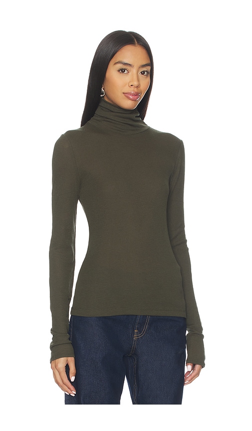 Samsoe & Samsoe Sasonnet Long Sleeve Turtleneck In Green