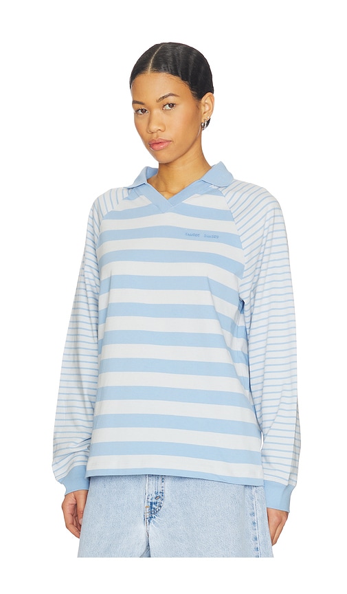 Samsoe & Samsoe Saella Long Sleeve Polo In Multi