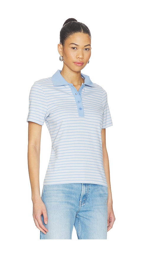 Samsoe & Samsoe Saella Short Sleeve Polo. - In Blue