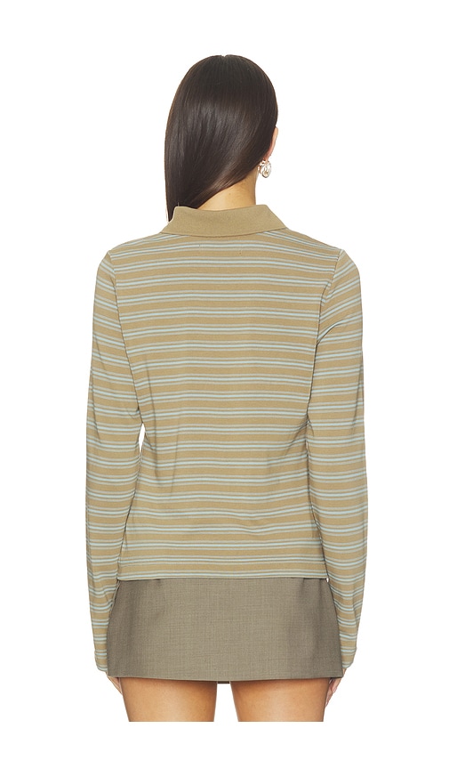  Samsoe Samsoe Sadonell Long Sleeve Polo In Brown. Size Xs. Also In S, M, L. 