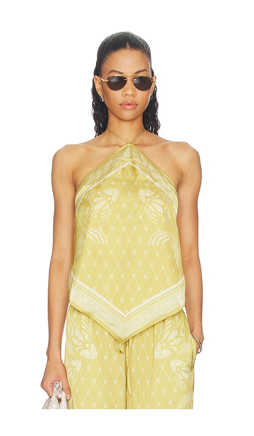 Jessie Top by Shani Shemer in Mustard Mosaic Print