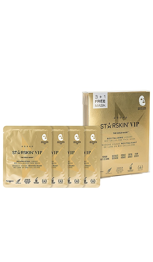 Starskin Vip The Gold Bio-cellulose Second Skin Face Mask Value Pack In N,a