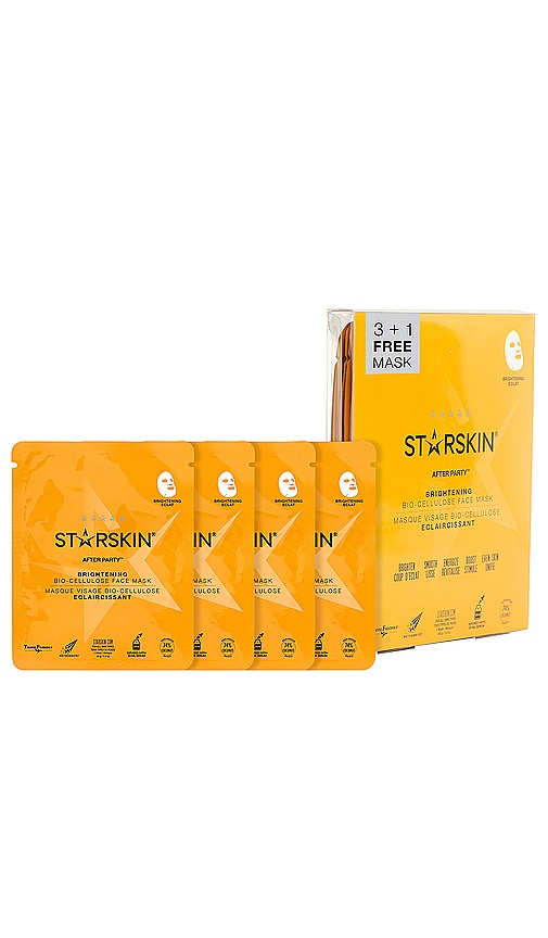 STARSKIN AFTER PARTY BRIGHTENING BIO-CELLULOSE SECOND SKIN FACE MASK VALUE PACK