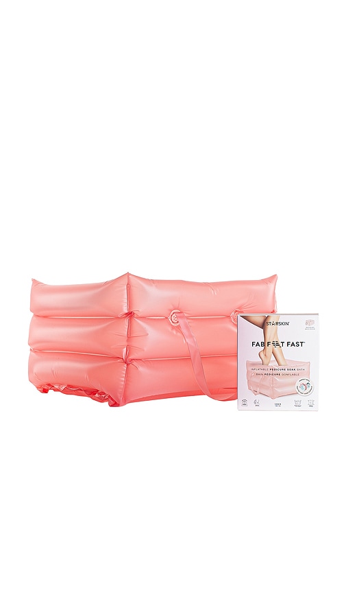 STARSKIN Fab Feet Fast Inflatable Pedicure Soak Bath in Pink.