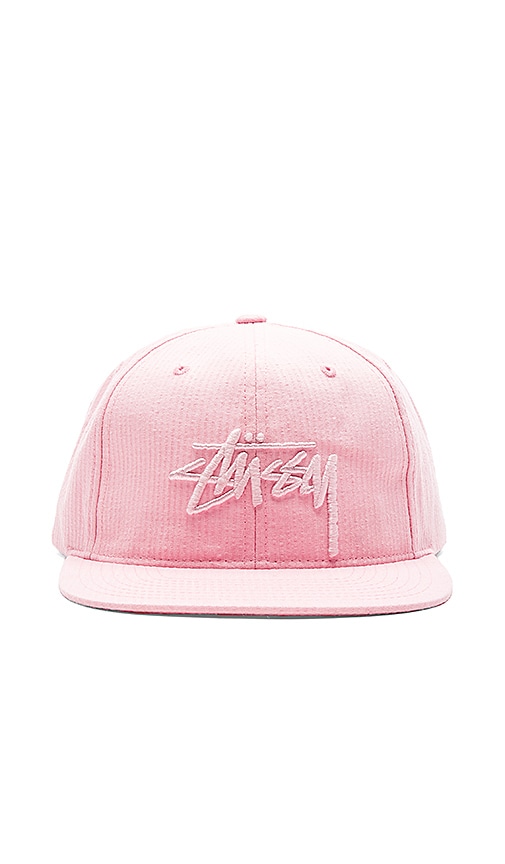 pink stussy beanie