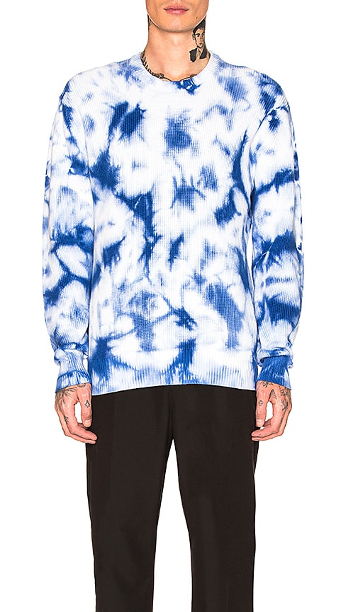 blue tie dye sweater