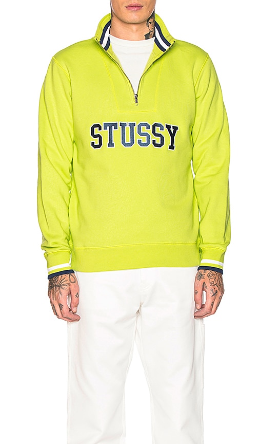 stussy contrast rib mock neck