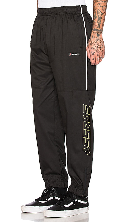 stussy black track pants