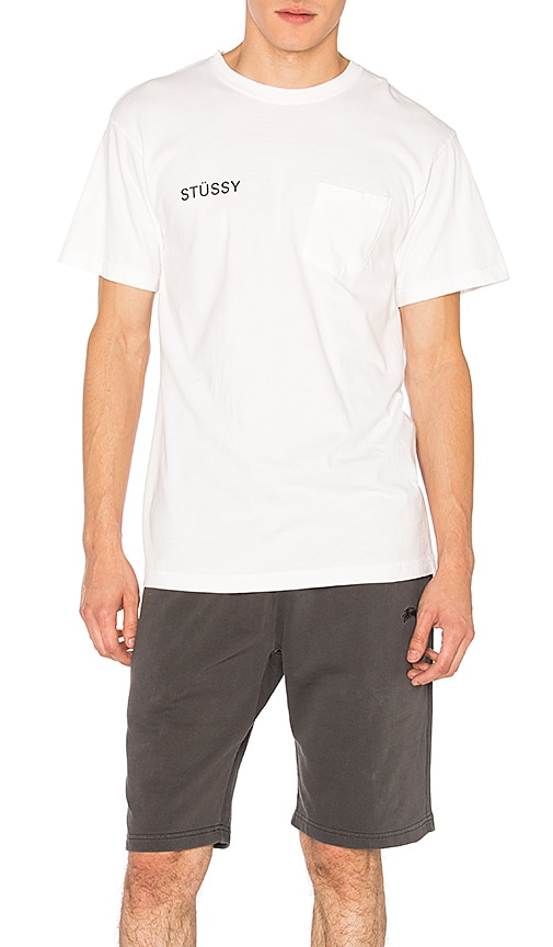 Stussy Zine Pocket Tee in White