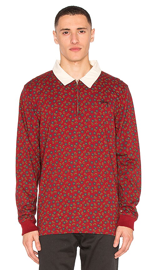 Stussy Paisley Rugby in Cardinal | REVOLVE