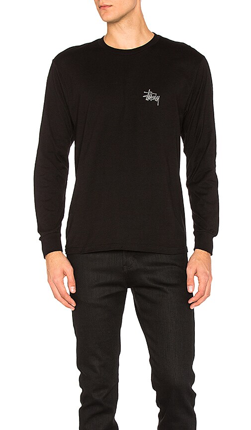 Stussy Basic Stussy L/S Tee in Black