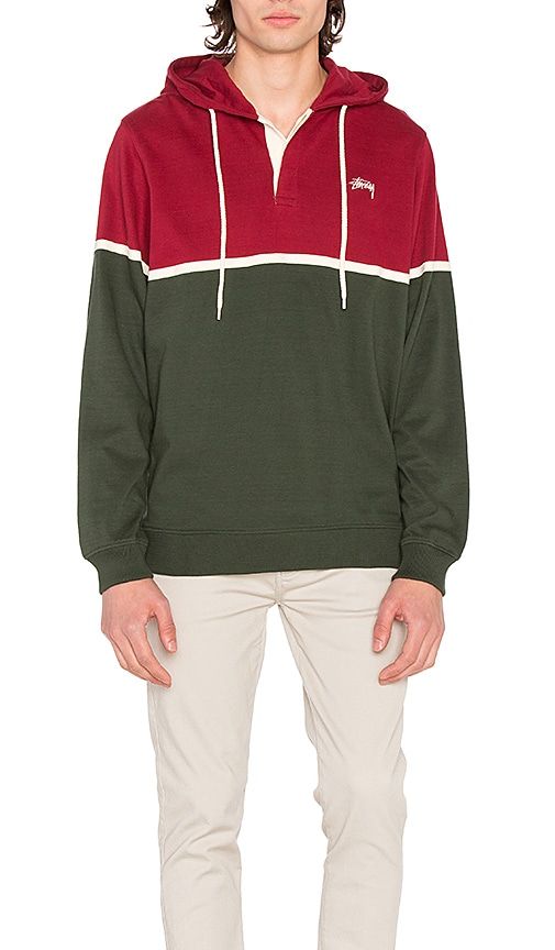 stussy rugby hoodie