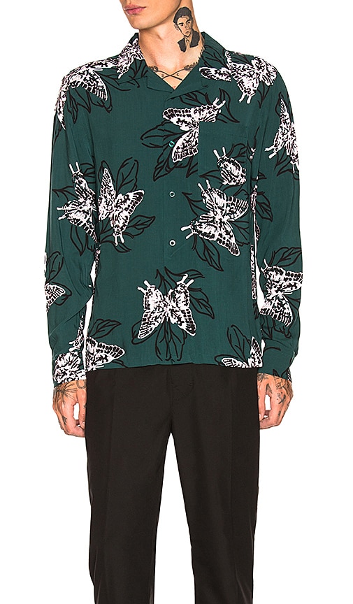 Stussy Butterfly Shirt in Pine | REVOLVE