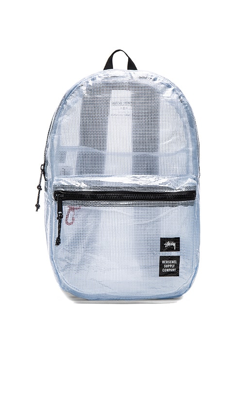 Stussy x Herschel Clear SP16 Tarpaulin Lawson Backpack in Clear