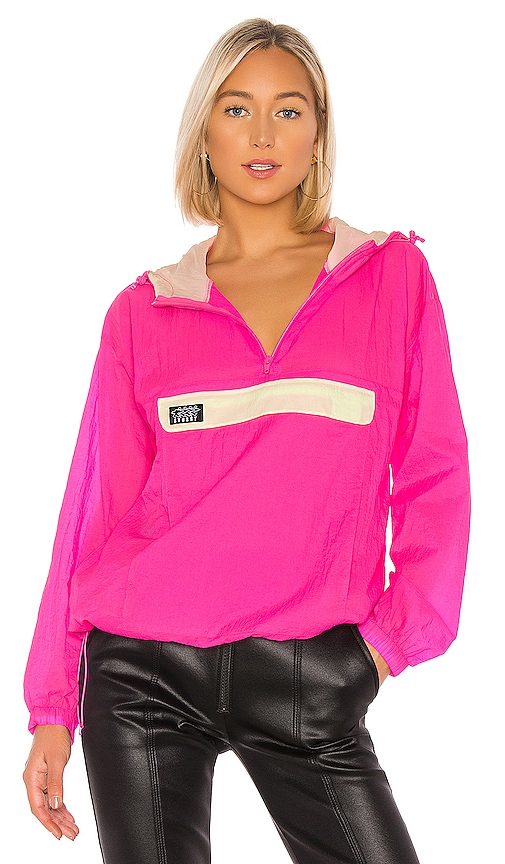 Stussy Aydin Nylon Crinkle Anorak Jacket in Pink | REVOLVE