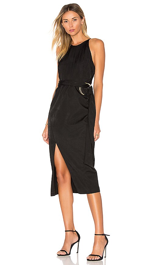 Stylestalker Midi En Maia NoirRevolve Vestido 2DHWE9IY
