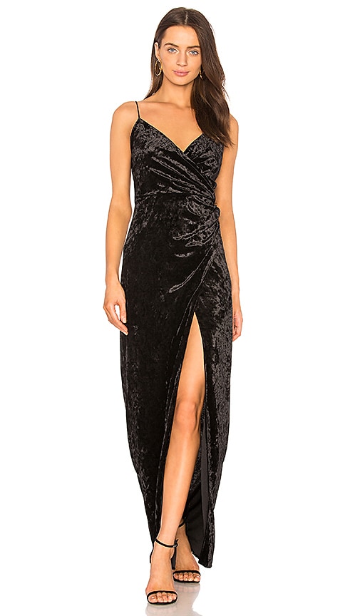 STYLESTALKER Kennedy Maxi Dress in Noir REVOLVE