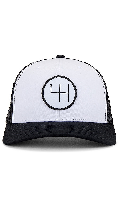 Standard H Shift Logo Trucker Hat In Black,white