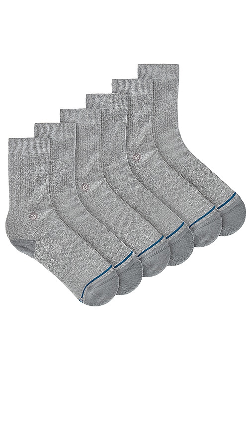 Stance Icon 3 Pack Socks In 灰麻色
