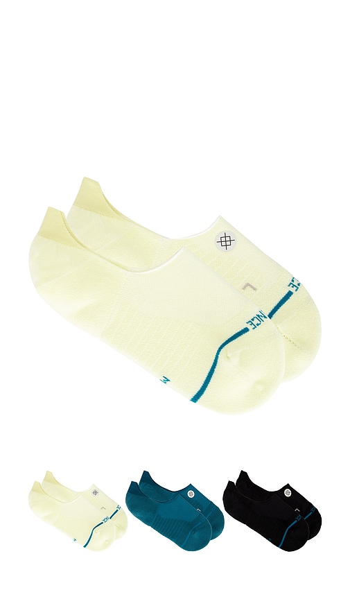 Light No Show 3 Pack Socks in Blue. - size S (also in L, M)