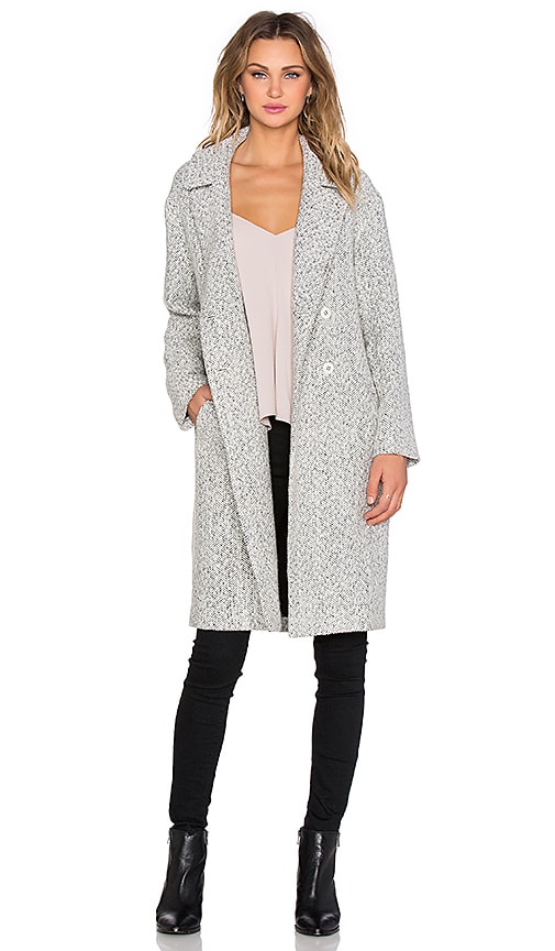 State of Being Dreamer Coat in White & Black | REVOLVE