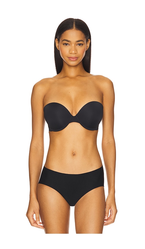 Breathless Strapless Plunge Bra in Black. - size 36D (also in 32B, 32C, 32D, 34B, 34C, 34D, 36B)
