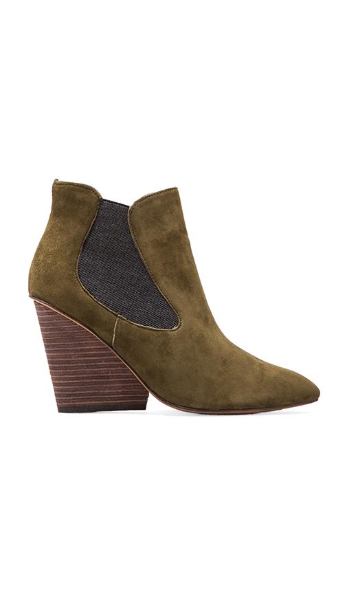Maliik Bootie is Green Suede
