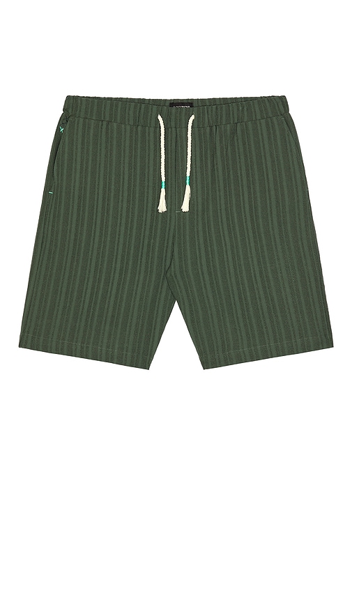 Tonal Striped Shorts in Dark Green. - size XL/1X (also in L, M)