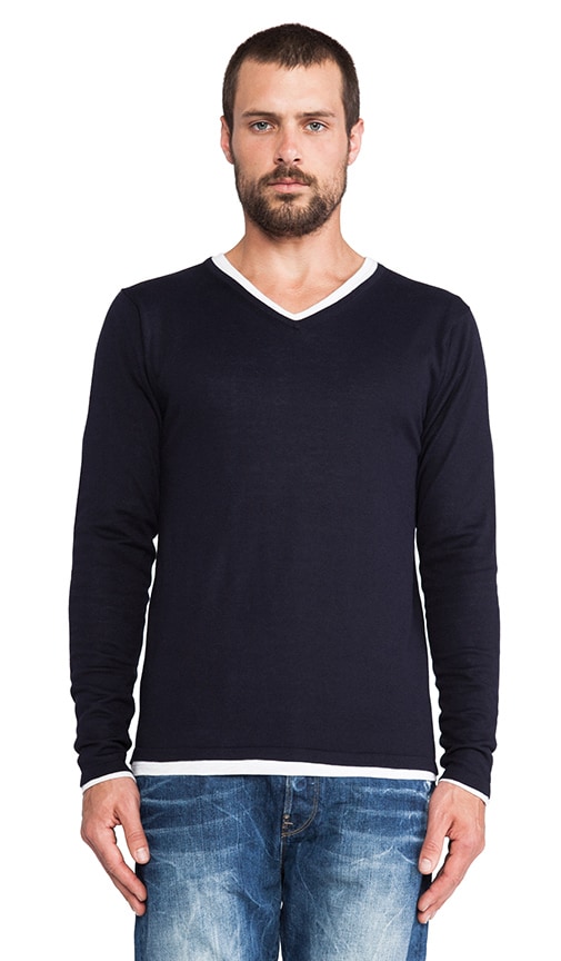 Classic V-Neck Pullover w/ Inner Tee